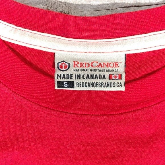 RED CANOE AIR SERVICE CANADA T-Shirt Men's Small RED 🍁 - Picture 3 of 7